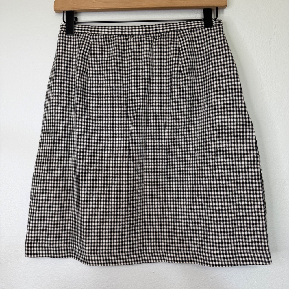 Vintage Karen Kane - Black & White Check Mini Skirt